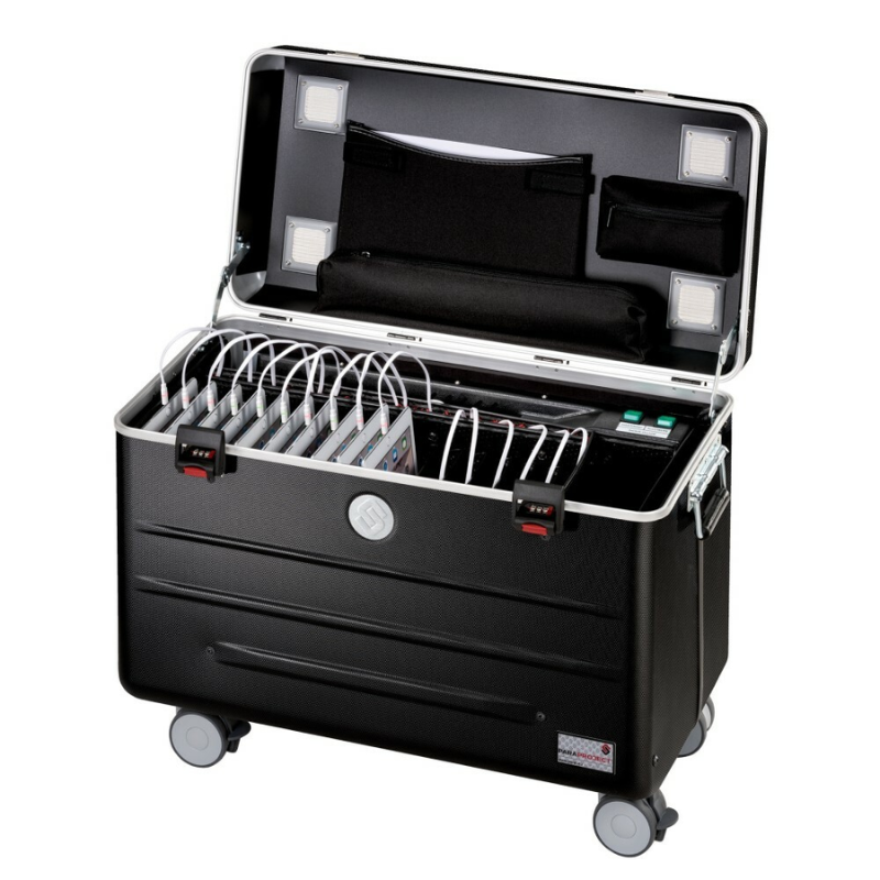 Valise de chargement i16 PARAPROJECT® – Charge & Sync jusqu'à 16 iPad – Noir