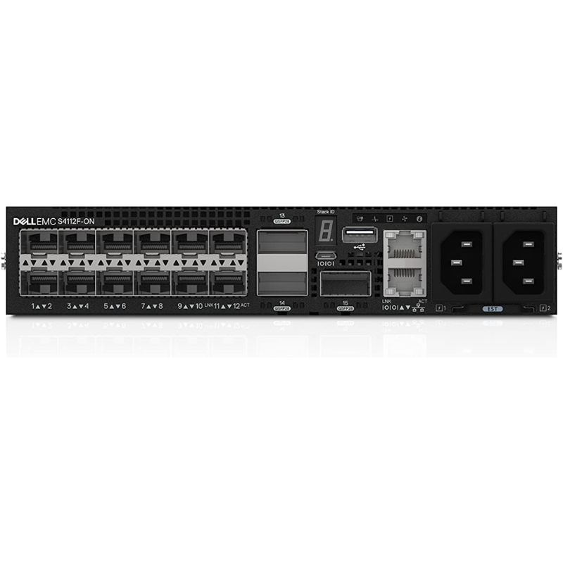Dell PowerSwitch S4112F-ON – 12x SFP+ 10G et 3x QSFP28 100G – Commutateur Ethernet