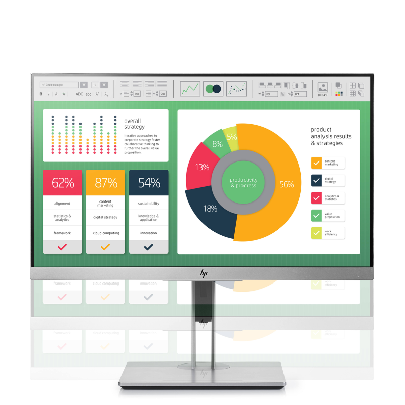 Tela HP E223 21,5 polegadas IPS Full HD DisplayPort VGA