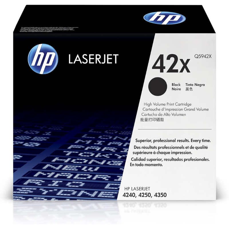HP 42x Q5942X original de alta capacidad de tóner negro