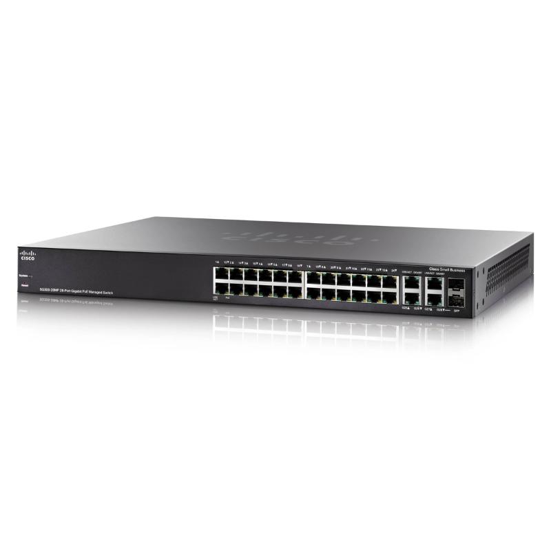Cisco SG300-28MP 28 PORTE GIGABIT POE + Interruttore L3 gestibile, ristrutturato