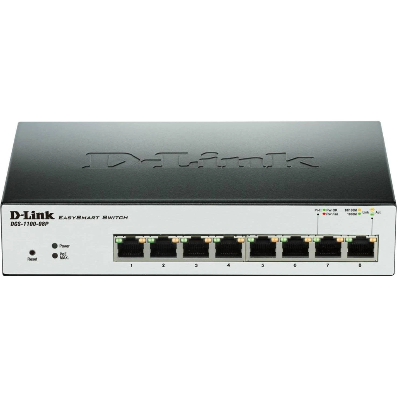 D-Link DGS-1100-08P Easysmart Switch Gigabit Poe