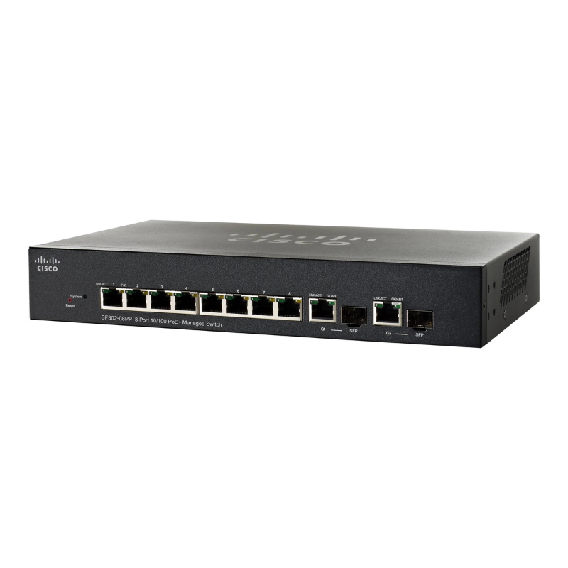 Cisco SF302-08PP Switch 8 Puertos PoE Managed Switch SF302-08PP-K9