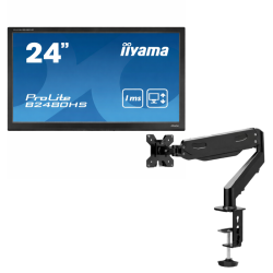 Pack IIyama Prolge B2480HS 24 "Full HD HDMI-Bildschirm + rekonditionierter Gelenkarm