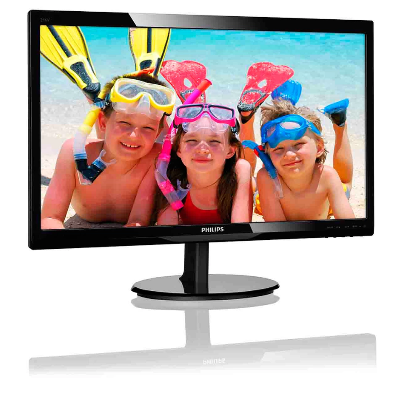 Philips 246v5lhab 24 "Full HD LED HDMI VGA Speakers PC Screen recondicionado
