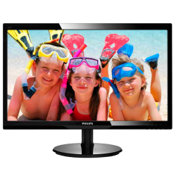 Philips 246V5LHAB 24 "Full HD LED HDMI VGA-luidsprekers PC-scherm Reconditionemented
