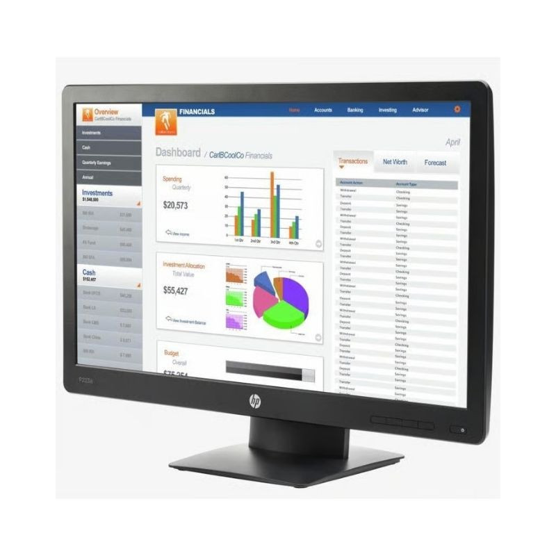 HP P223a - Écran LED 22" - Full HD 1920 x 1080 - DisplayPort VGA - Reconditionné