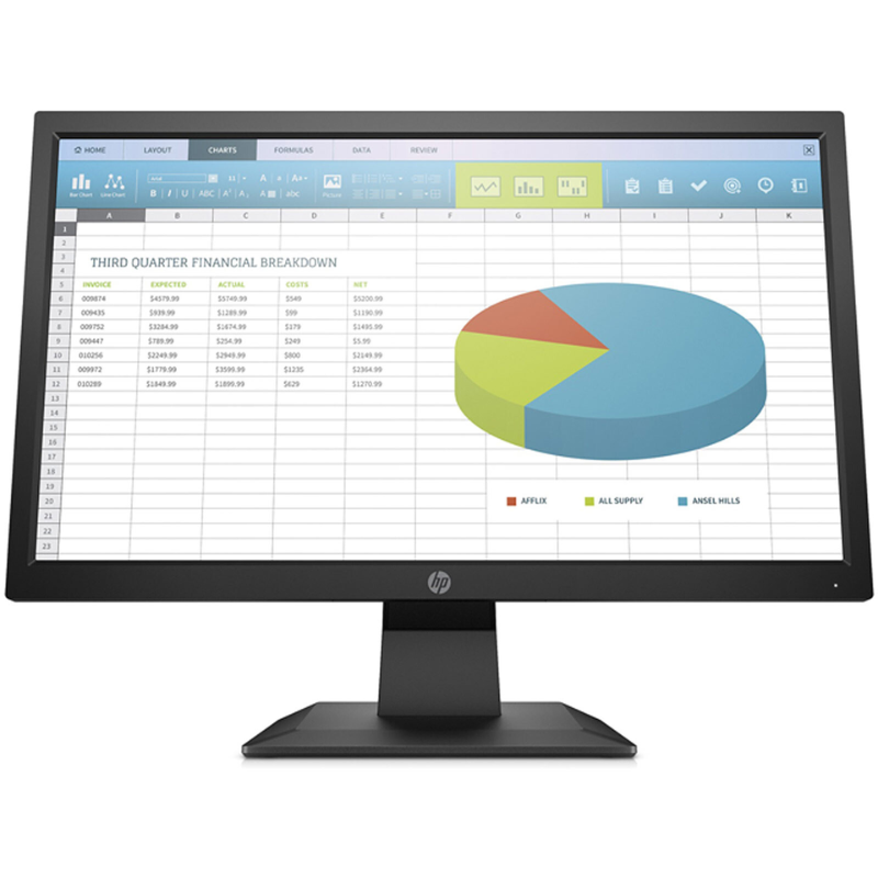 HP P204 19.5 "HD + 1600x900 LED HDMI DisplayPort VGA Reconditioned PC-skærm