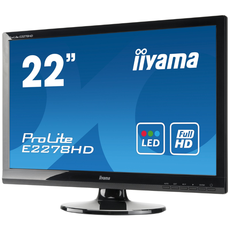 Écran PC iiyama ProLite E2278HD 21.5 Pouces Full HD LED Reconditionné