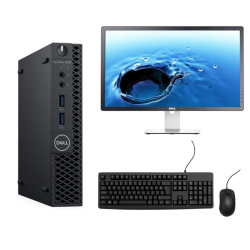 Pack Dell Optiplex 3060 Micro i3 8 Go RAM 128 Go SSD + Écran Dell 22" FHD | Wi-Fi | Windows 11