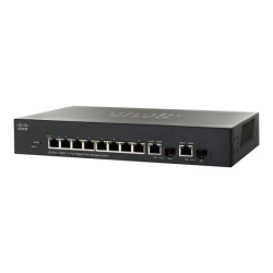 Cisco SG300-10 Switch manageable 8 Ports Gigabit PoE+ + 2 SFP | Reconditionné