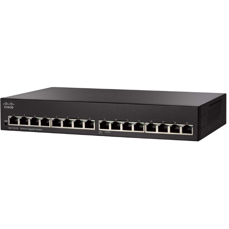 Cisco SG110-16 16 Ports Gigabit-schakelaar, gereviseerd