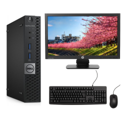 Pack Dell Optiplex 3040 Micro + HP 22" FHD | i3 | 4 Go RAM | 128 Go SSD | Windows 11 | Wi-Fi