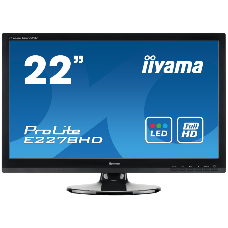 iiyama ProLite E2278HD connectique DVI VGA reconditionné