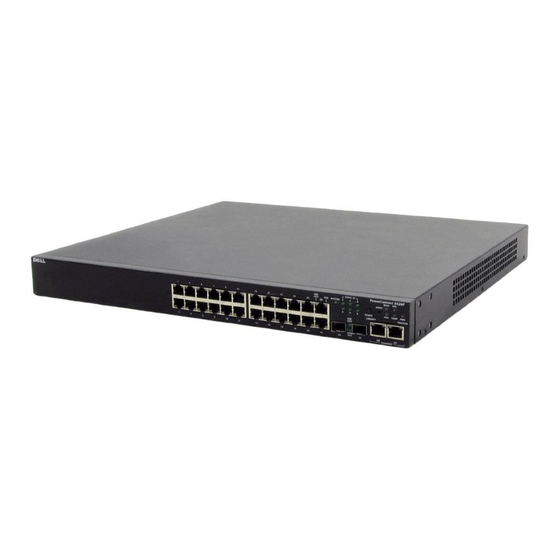 Dell PowerConnect 3424P vue arrière connectique