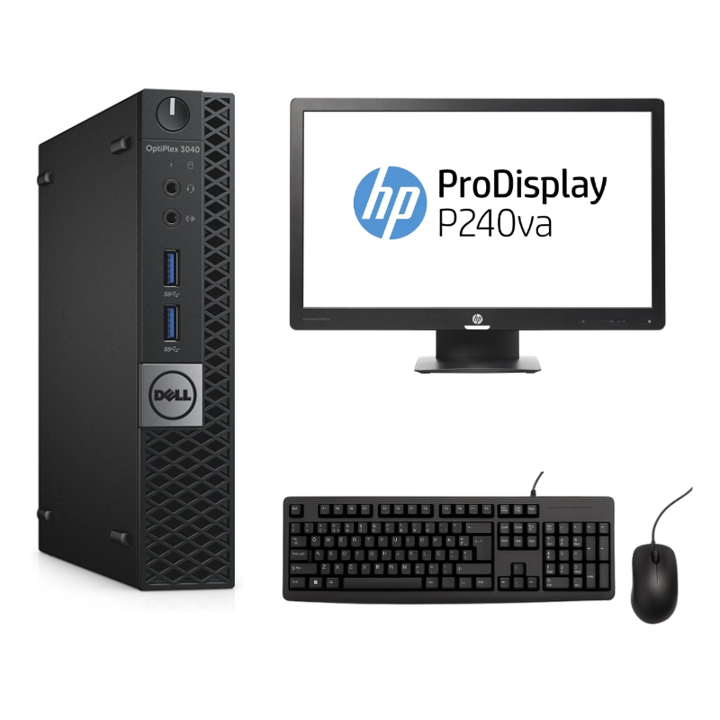 Mini PC Dell 3050 Micro avec HP P240va